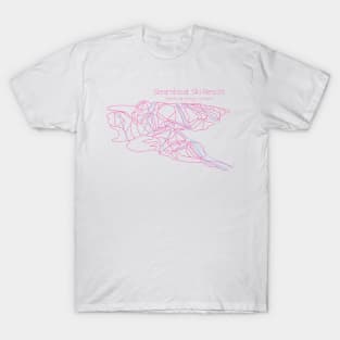 Steamboat Trail Map Pink T-Shirt